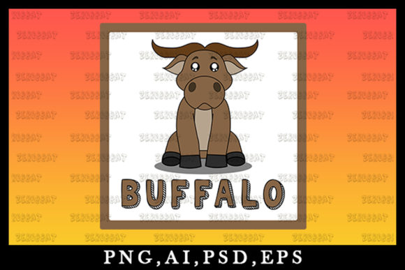 Adorable Kawaii Buffalo Clipart for Creative Projects