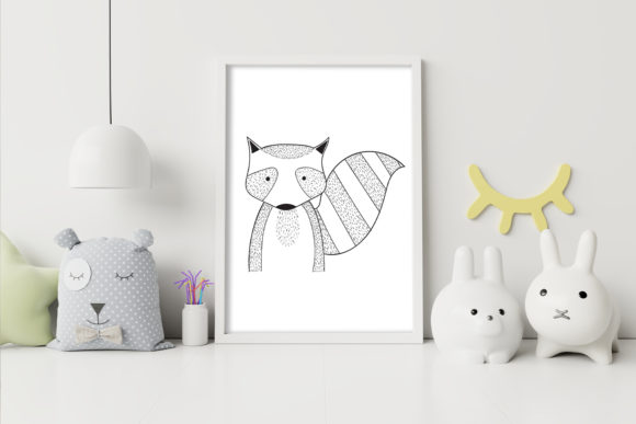 Adorable Raccoon Art: From Clip File to Wall Art