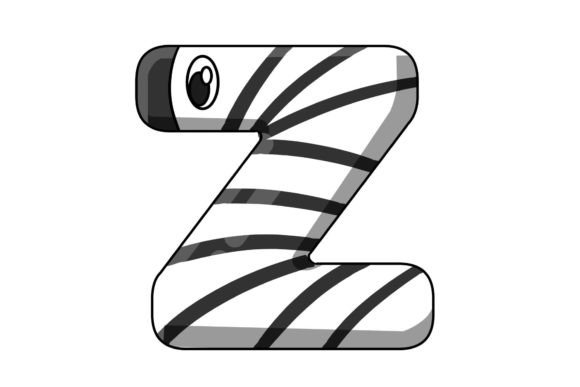 Animal Alphabet Letter Z Illustration: A Creative Asset