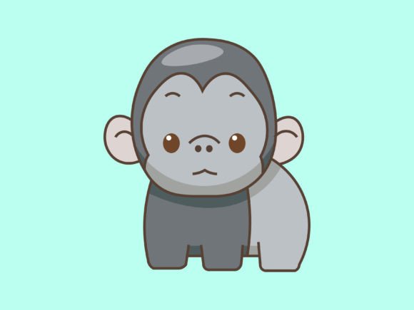 Animal Gorilla Illustrations: A Playful Design Asset for Every Project