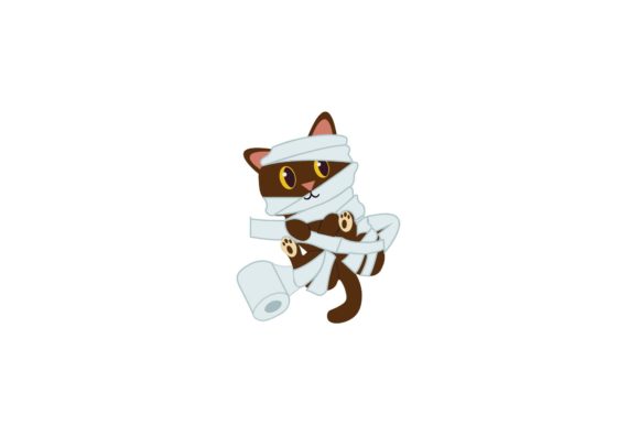 Animal Halloween Cat Illustration: Spooky-Cute Design Assets