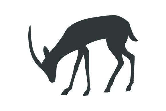 Black Silhouette of Wild Savannah Animal: A Design Asset
