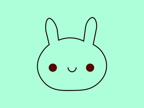 Charming Kawaii Animal Rabbit Line Background for Your Designs