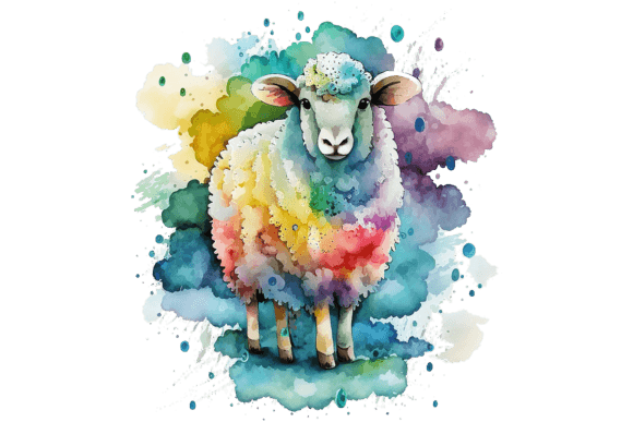 Charming Sheep Farm Animal Illustrations for Creatives