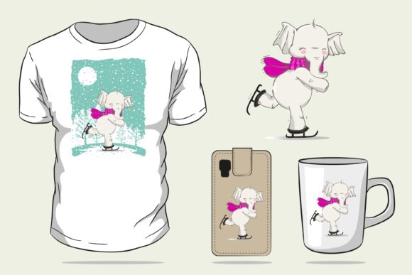 Christmas Season with Happy Cute Animal: Festive Design Joy
