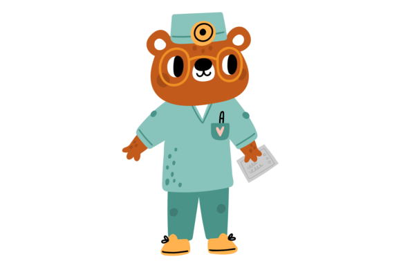 Cute Animal Doctor: A Funny Bear for Your Creative Projects