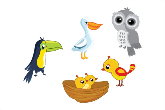 Cute Animal Poultry Illustration Set: Charming Assets for Creative Projects