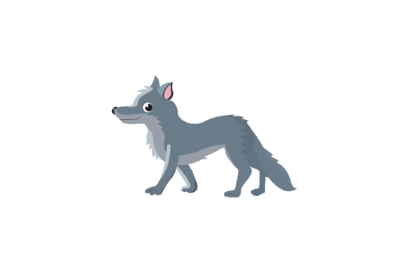 Cute Animal Wolf Illustration Vector: A Versatile Asset for Modern Projects
