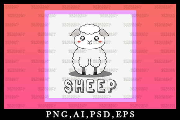 Cute Kawaii Sheep Animal Clipart V11: A Designer's Delight