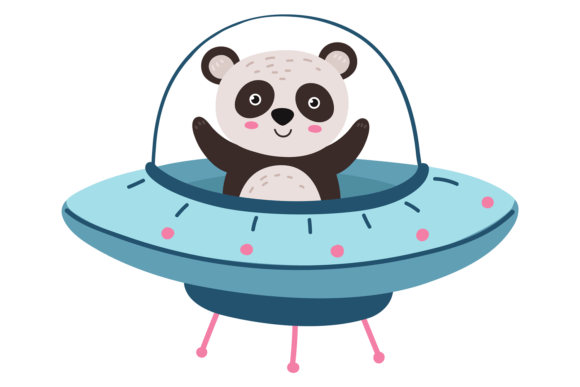Cute Panda in Space Ship: A Playful Font for Modern Brands