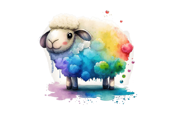 Cute Sheep Farm Animal: A Whimsical Design Asset for Every Project