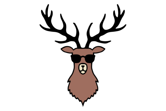 Deer in Sunglasses: The Ultimate Funny Animal Head Icon