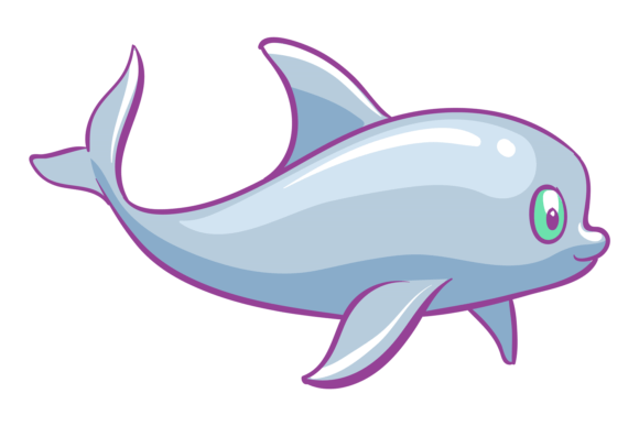 Dolphin Character: A Friendly Shiny Animal for Creative Projects