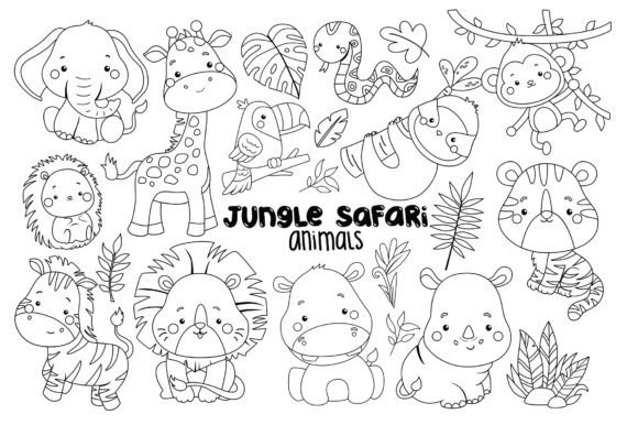 Jungle Animal Clipart Coloring: A Designer's Safari Toolkit