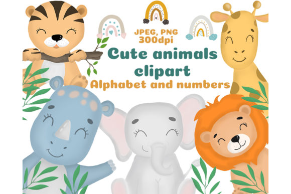 Safari Animal Clipart and Alphabet: A Versatile Design Asset