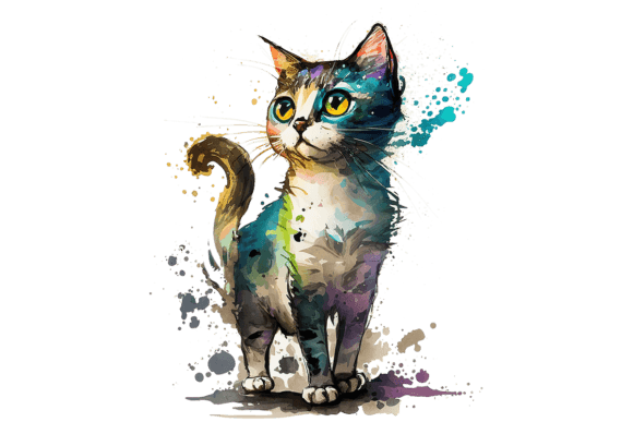 The Whimsical World of the Cat Farm Animal Illustration